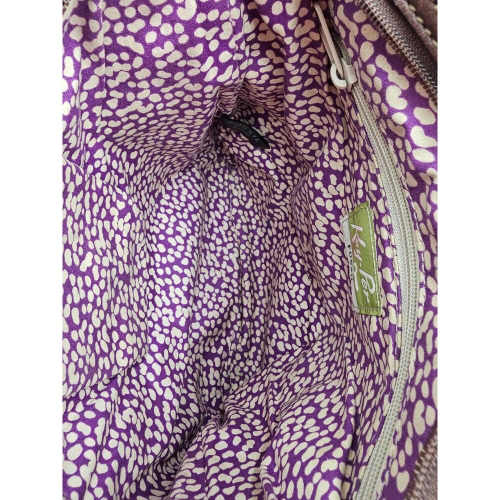 Fossil Women's Keyper Navy Blue Coated Canvas Purse - Picture 13 of 14